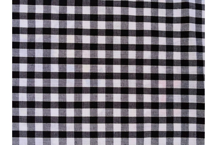 BOLT END (1.6M) Black Gingham - Medium, Polycotton