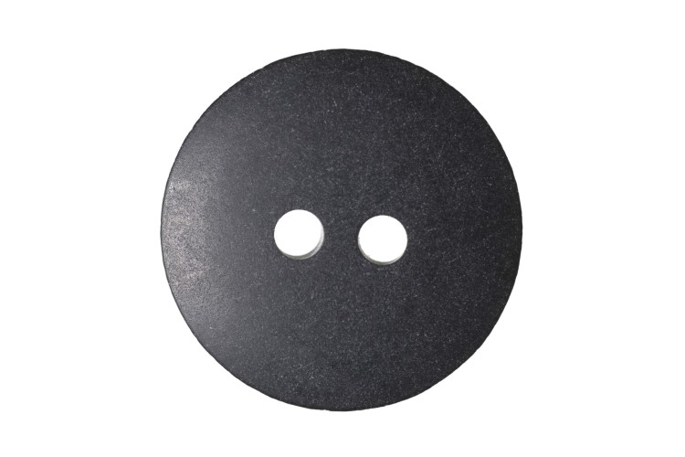 Black Matt Smartie Resin, 15mm 2 Hole Button
