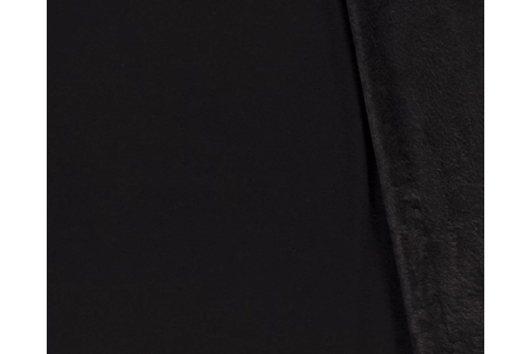 Black Plain Alpine Fleece 65% Polyester 35% Cotton 150cm