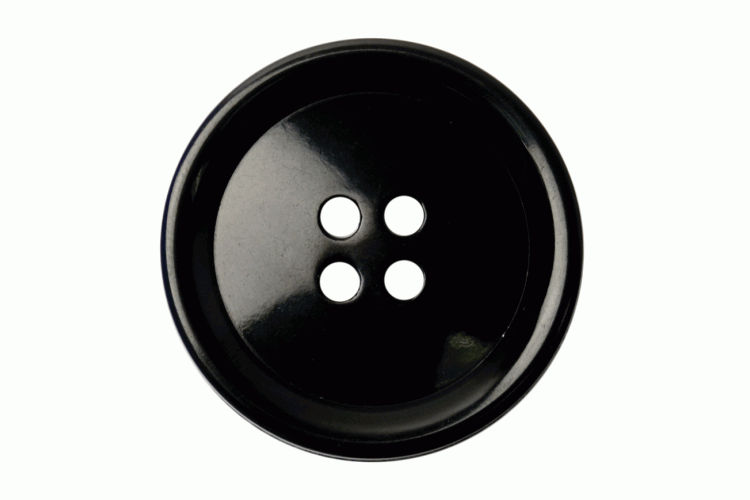Black Resin, 29mm 4 Hole Button