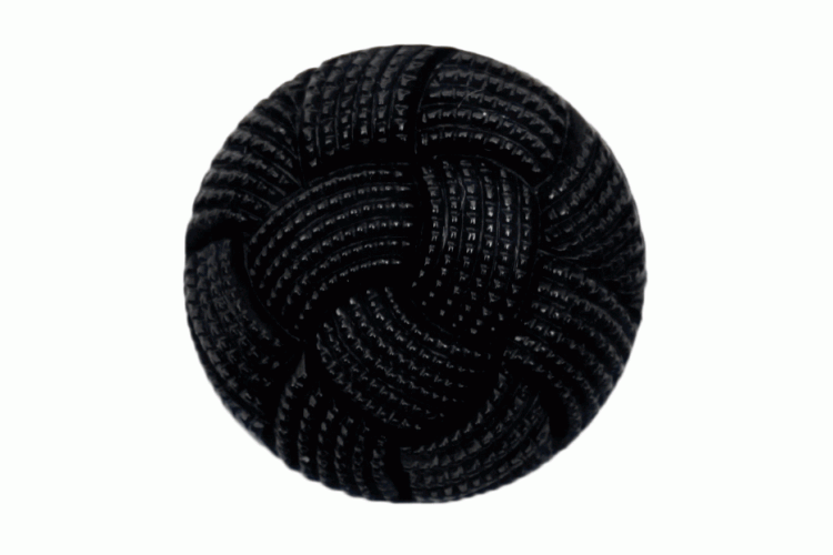 Black Resin Embossed Knot, 20mm Shank Button