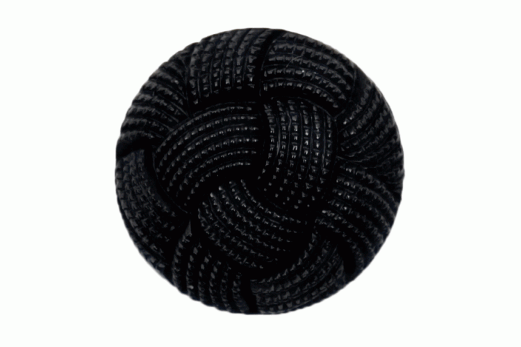 Black Resin Embossed Knot, 25mm Shank Button