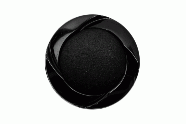 Black Resin Mixed Texture, 19mm Shank Button