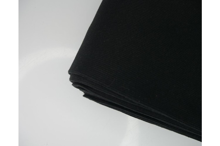 Black Ribbing 95% Cotton, 5% Elastane 28cm Wide