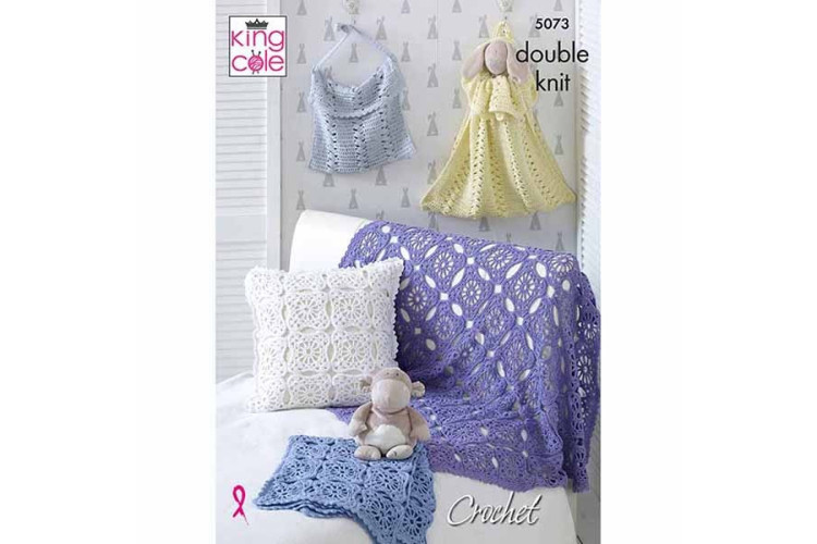 Blanket - Cushion - Toy - Nappy - Bag  - Crocheted in DK - 5073