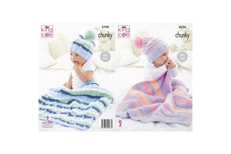 Blanket & Hats Knitted with Comfort Chunky - 6106