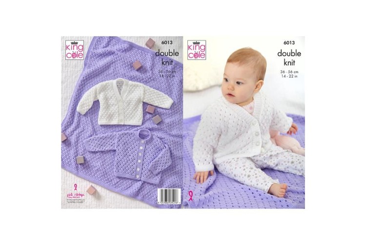 Blanket and cardigan in King Cole Comfort Baby DK - 6013
