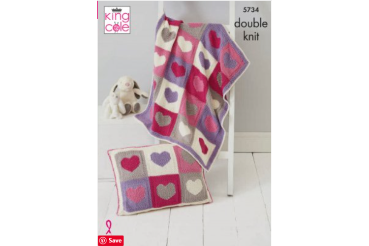 Blankets & Cushion Covers knitted in Bamboo Cotton DK - 5734