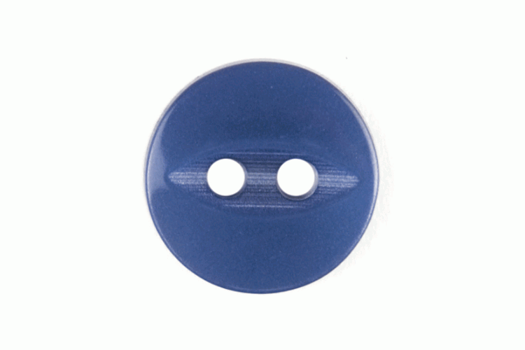 Blue Resin, 11mm Fish Eye 2 Hole Button