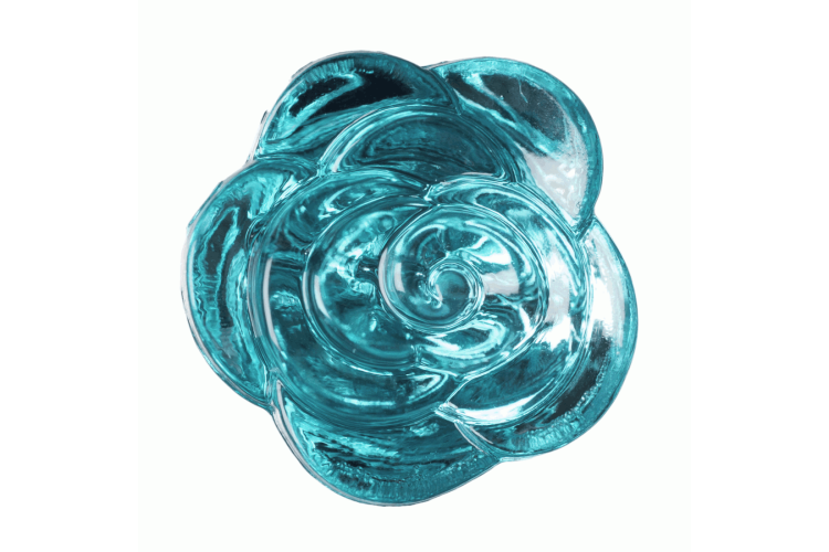 Blue Rose 15mm Shank Button