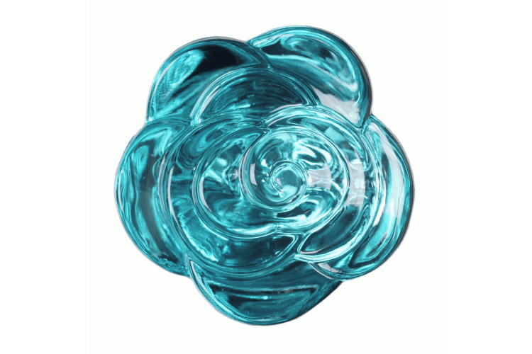 Blue Rose 18mm Shank Button