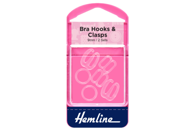 Bra Hooks & Clasps Clear 9mm