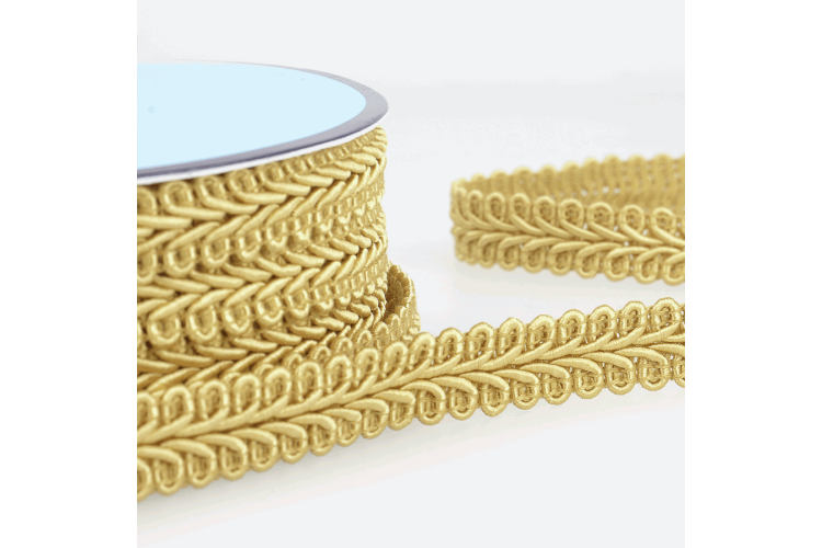 Braid Gimp 15mm Dark Beige / Light Gold