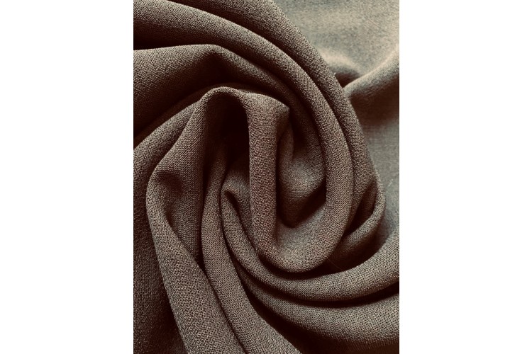 BOLT END Brown Bi-Stretch 100% Polyester 150cm Wide