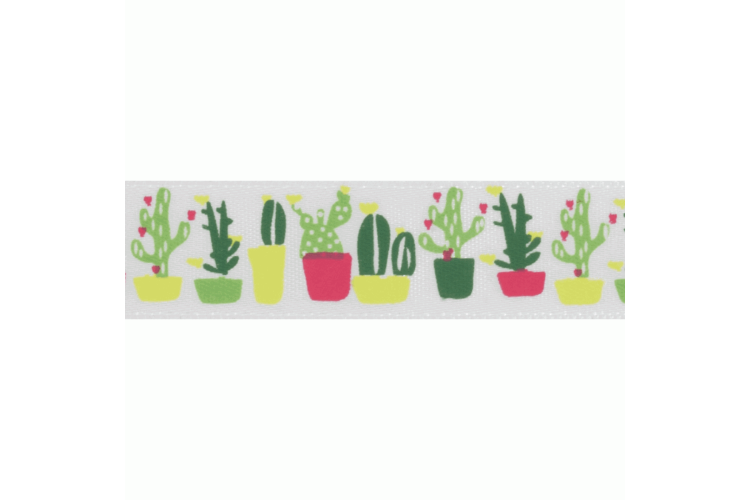 Cactus Satin Ribbon 15mm