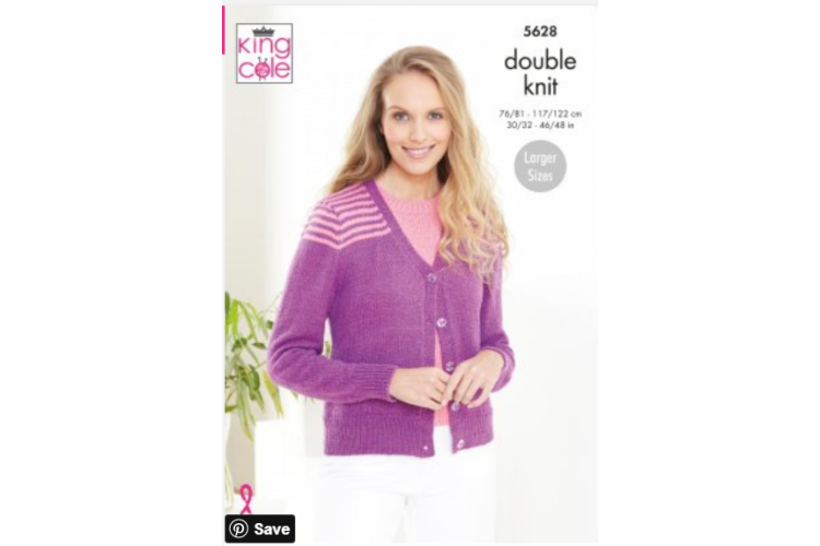 Cardigan & Top: Knitted in Finesse Cotton Silk DK - 5628