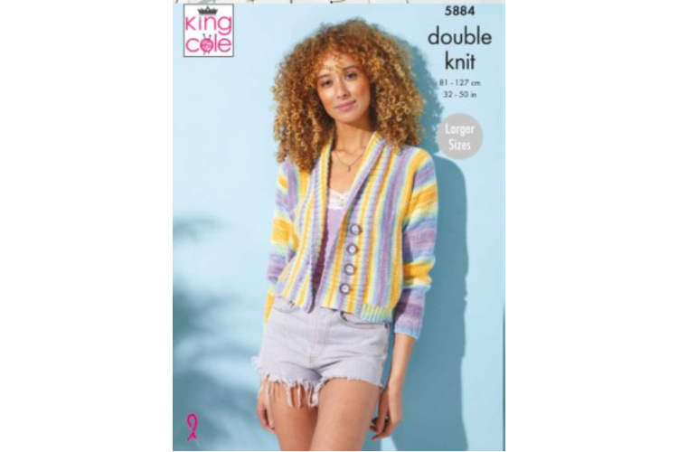 Cardigan & Top Knitted in Tropical Beaches DK - 5884