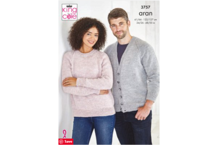 Cardigan And Sweater: Knitted in Fashion Aran - 3757