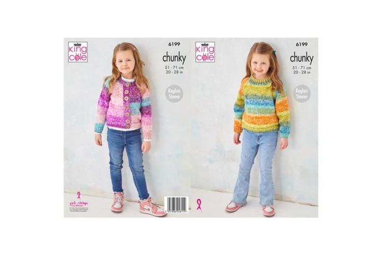 Cardigan and Sweater Knitted in King Cole Hedgerow Chunky - 6199