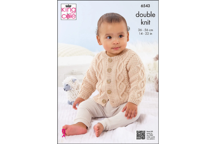 Cardigans & Sweaters Knitted in King Cole Little Lamb DK - 6543