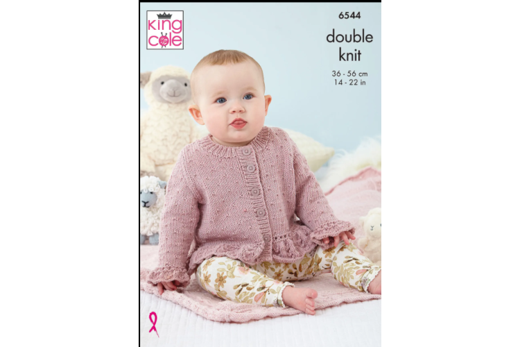 Cardigans, Blanket & Hat Knitted in King Cole Little Lamb DK - 6544