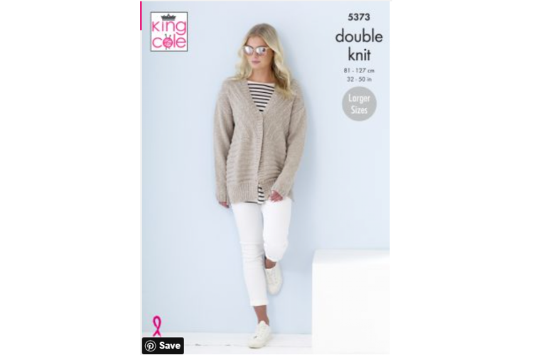 Cardigans Knitted in Cotton Top DK 5373