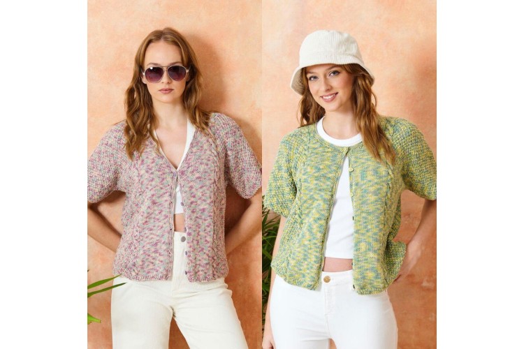 Cardigans knitted in Cottonsoft Crystal DK - 6302