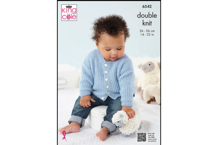 Cardigans Knitted in King Cole Little Lamb DK - 6542