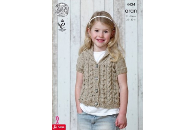 Cardigans Knitted with Big Value Aran - 4434