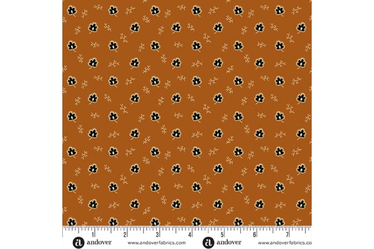 Carolina by Jo Morton - Acorn Leaf Cheddar 112cm Wide 100% Cotton