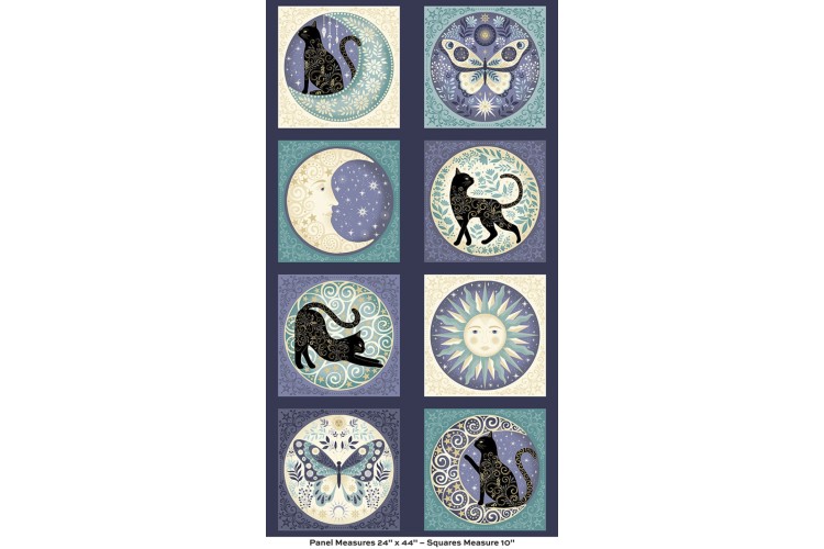Charmed by Makower UK - Panel 60cm x 112cm 100% Cotton