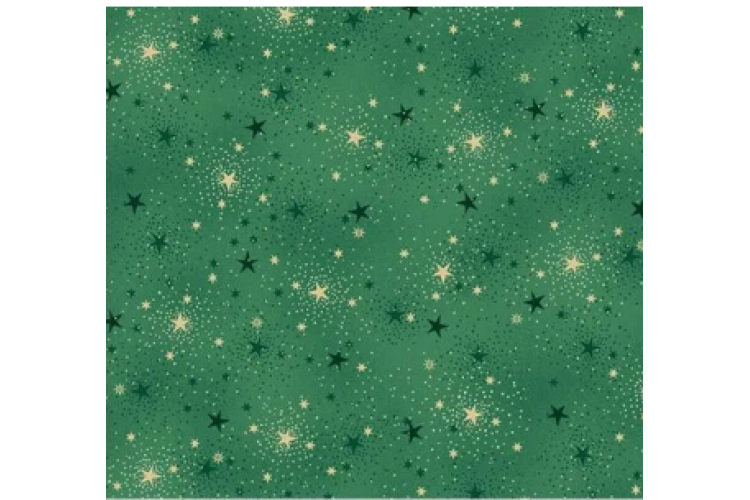 Christmas - Adorn by Makower UK - Sparkle Green 100% Cotton 112cm Wide