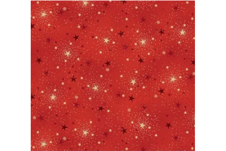 Christmas - Adorn by Makower UK - Sparkle Red 100% Cotton 112cm Wide