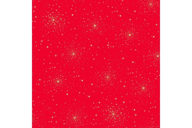Christmas - Good Tidings by Makower UK - Christmas Star Red 100% Cotton 112cm Wide