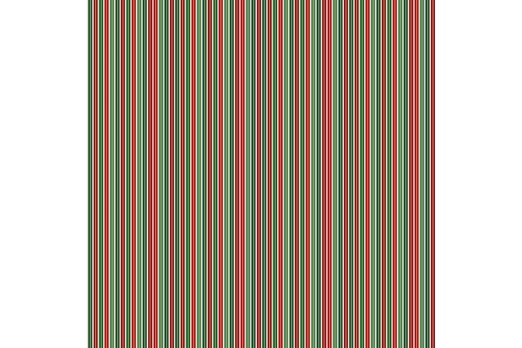 Christmas - Jolly Saint Nick by Makower UK -  Multi Stripe 100% Cotton 112cm Wide
