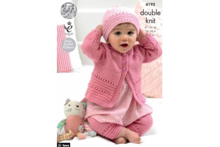 Coat, Hat and Leggings Knitted with Cherished DK - 4195