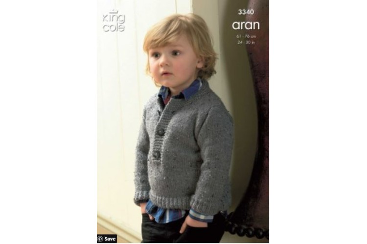 Coat and Sweater Knitted in Fashion Aran - 3340 