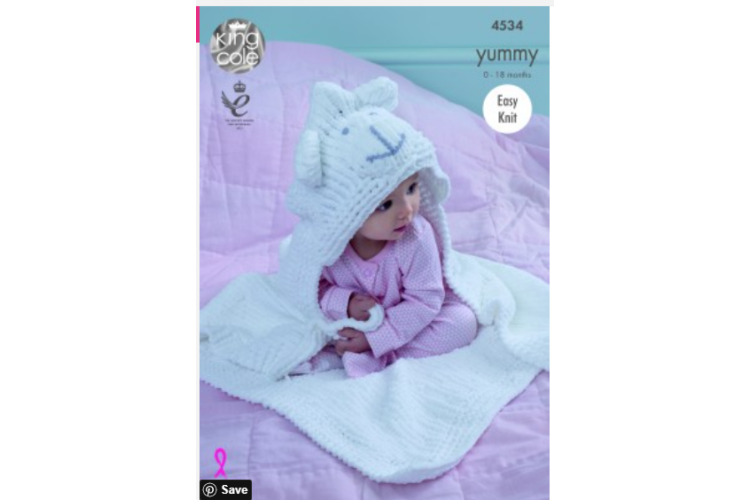 Cocoon and Blanket Knitted with Yummy - 4534