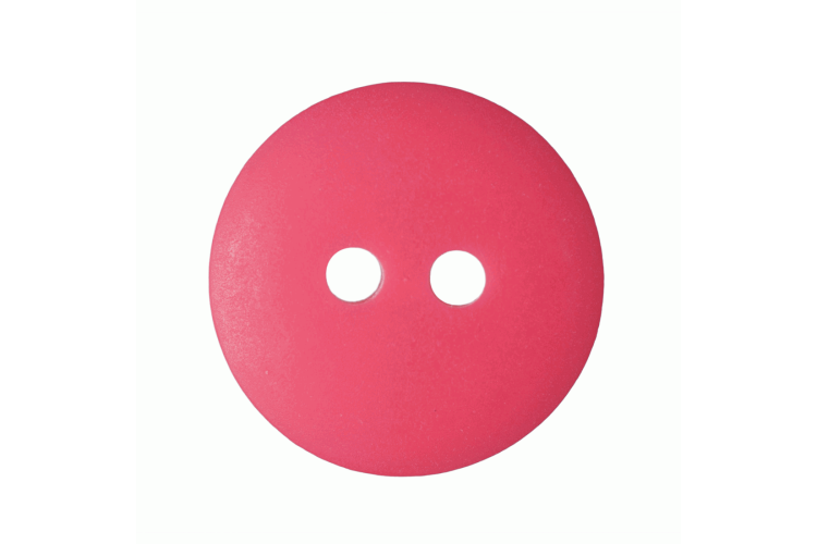 Coral Matt Smartie Resin, 11mm 2 Hole Button