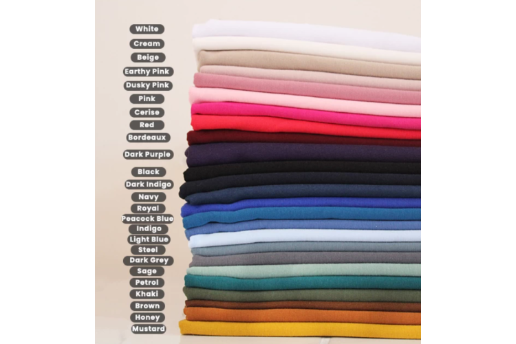 Cotton Jersey 240gsm 92% Cotton 8% Elastane 155cm - Select a Colour