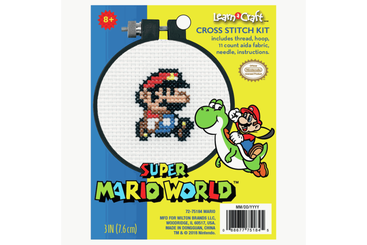 Counted Cross Stitch Kit, Mario