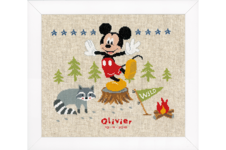 Counted Cross Stitch Kit Birth Record Disney A Woodsy Adventure