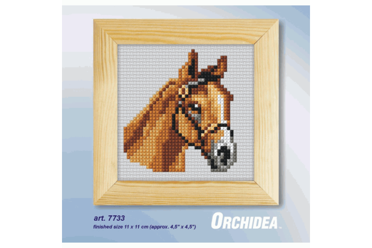 Counted Cross Stitch Kit with Frame. Horse