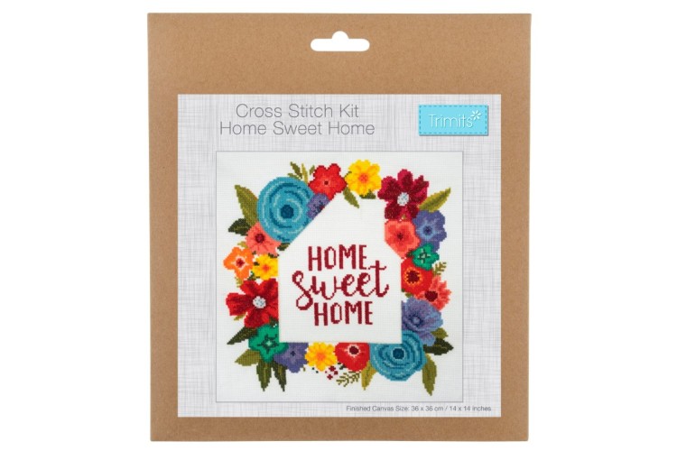 Counted Cross Stitch Large Kit -Home Sweet Home