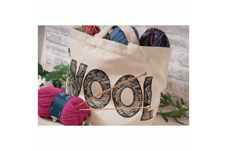 Craft Bag Bucket Style 'Wool' Logo