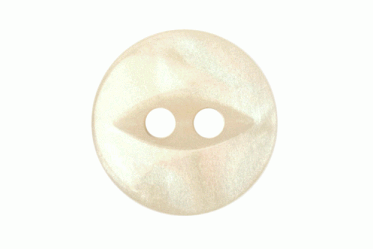 Cream Resin, 11mm Fish Eye 2 Hole Button