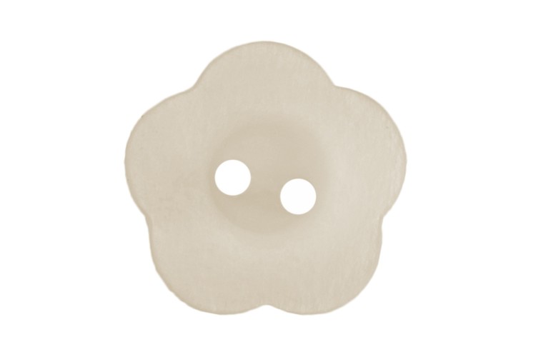 Cream Resin, 18mm Flower 2 Hole Button