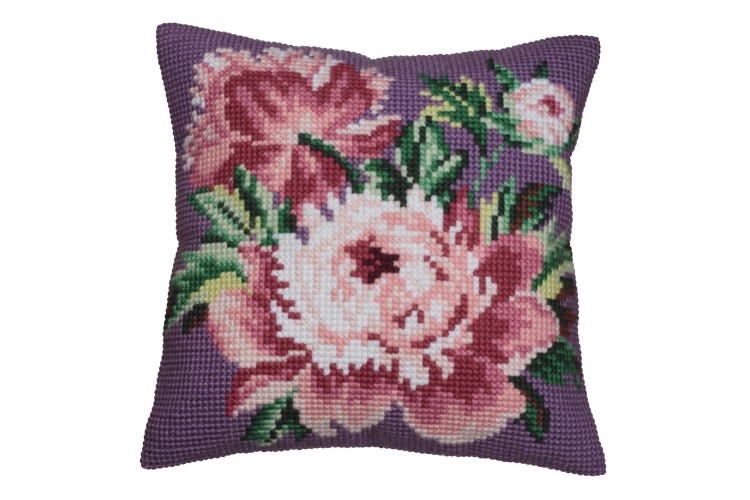 Cross Stitch Kit: Cushion: Cabbage Rose