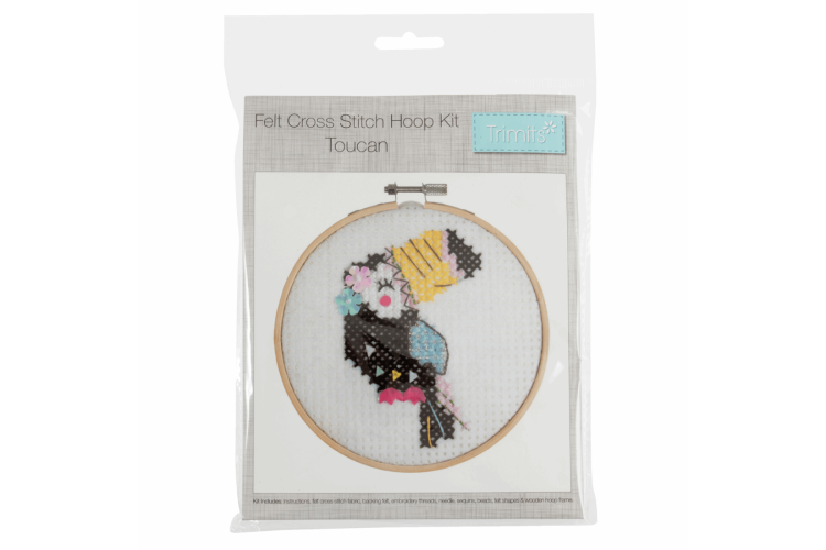  Cross Stitch Kit with Hoop, Toucan