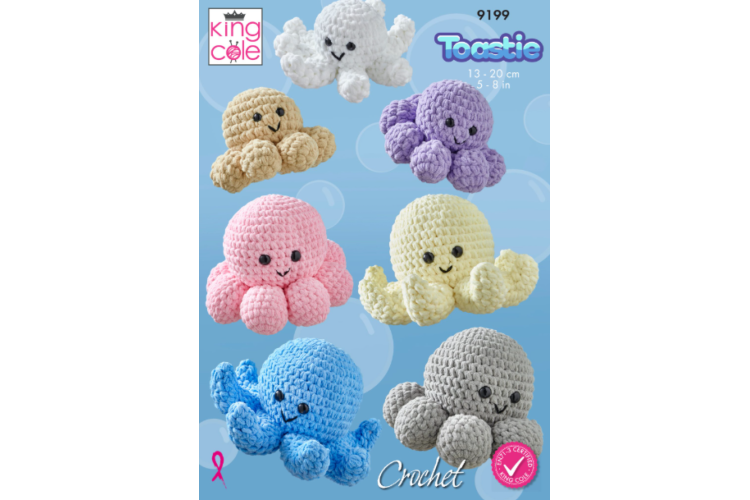 Cute Octopus crocheted in Toastie - 9199
